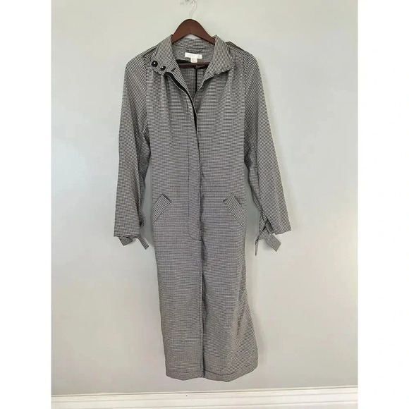 H&M Houndstooth Belted Trench Coat - Picture 1 of 4